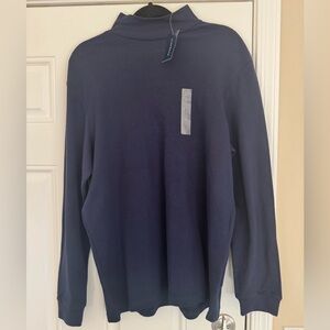 Club Room Mock Turtleneck Navy Size Large